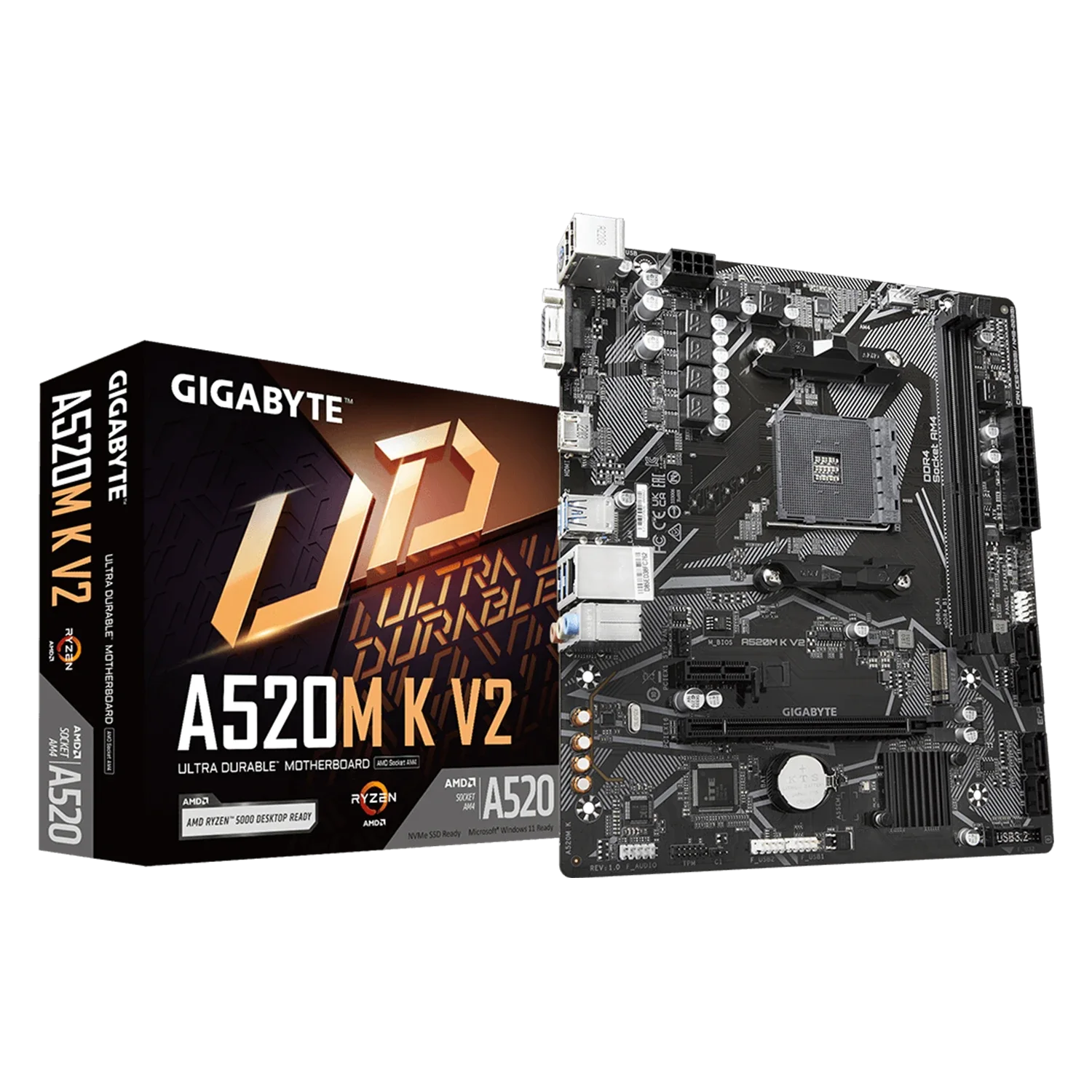 Gigabyte A520M K V2 Micro ATX AMD Motherboard
