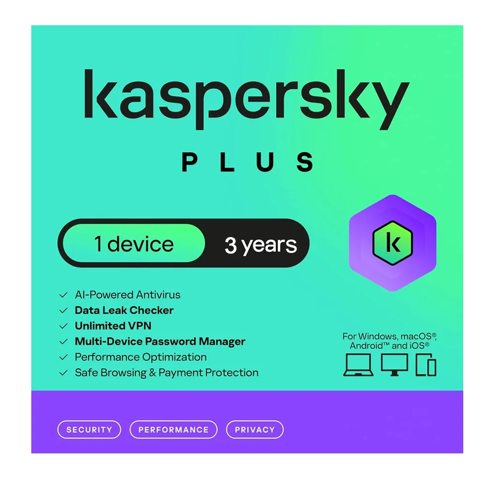 Kaspersky Plus Internet Security –  1 Device |  3 Years