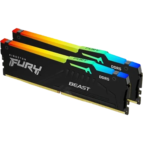 Kingston FURY Beast RGB 64GB DDR5 6000MHz (32GBx2) Memory