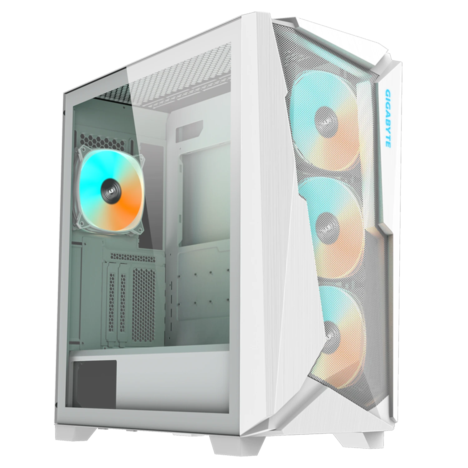 GIGABYTE C301 Glass Mid Tower Gaming Case – White