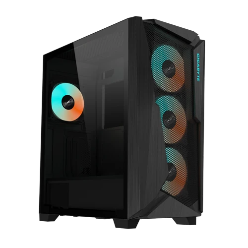 GIGABYTE C301 Glass Mid Tower Gaming Case – Black