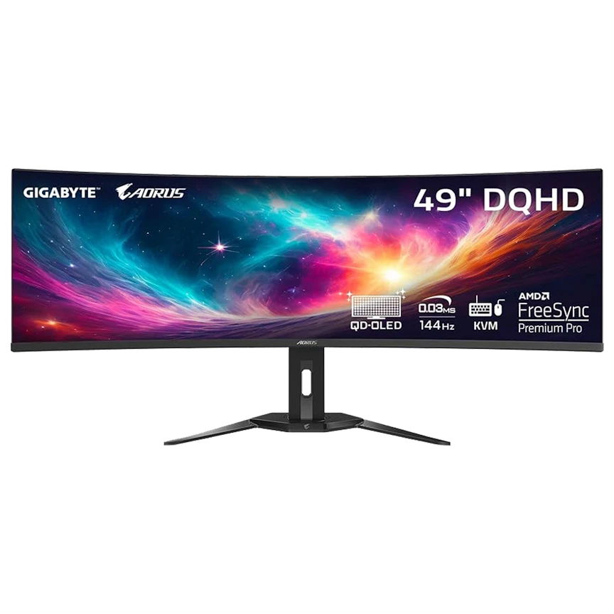 GIGABYTE AORUS CO49DQ EK QD-OLED Curved Gaming Monitor