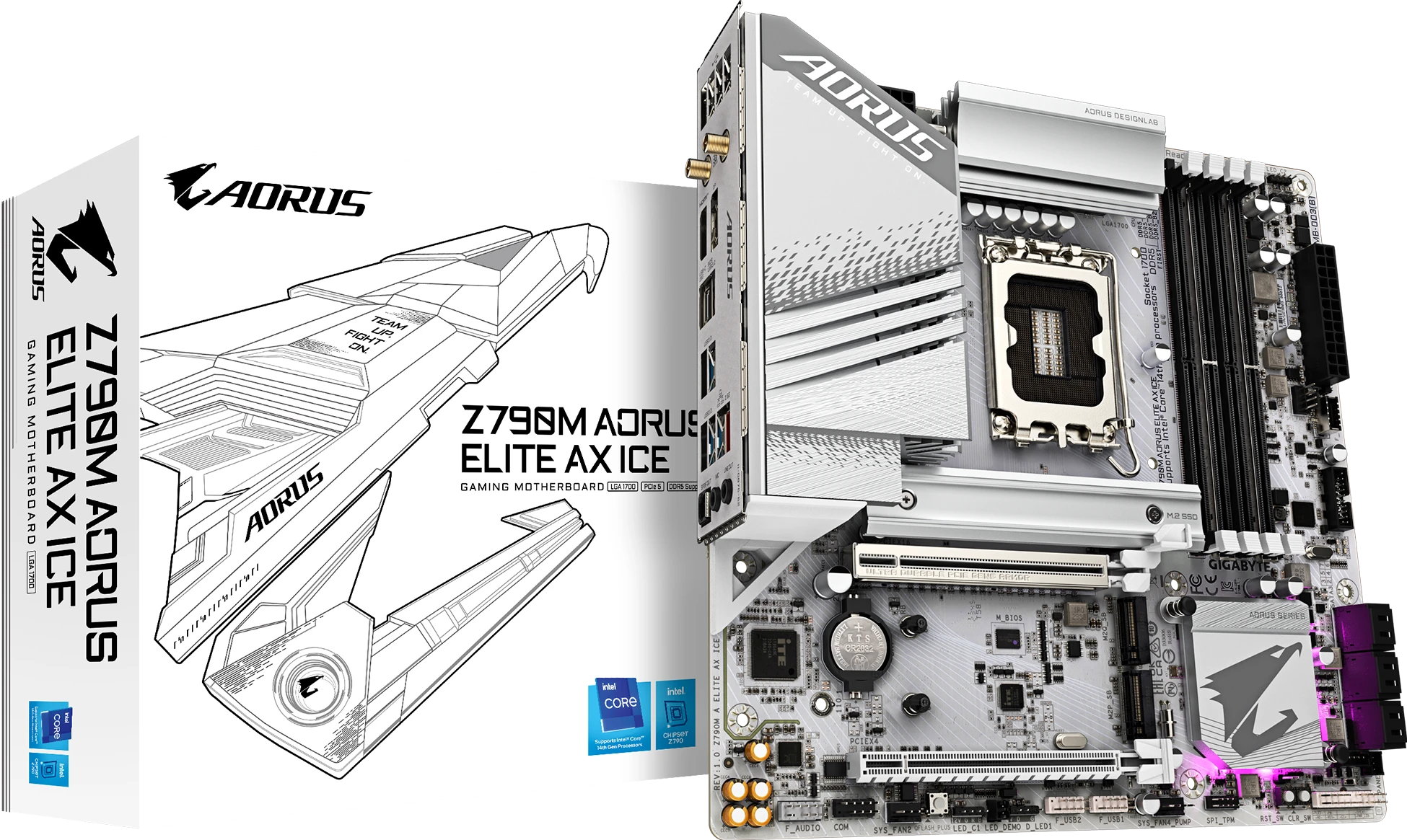 Gigabyte Z790 Aorus Elite AX ICE DDR5 Motherboard (WiFi)