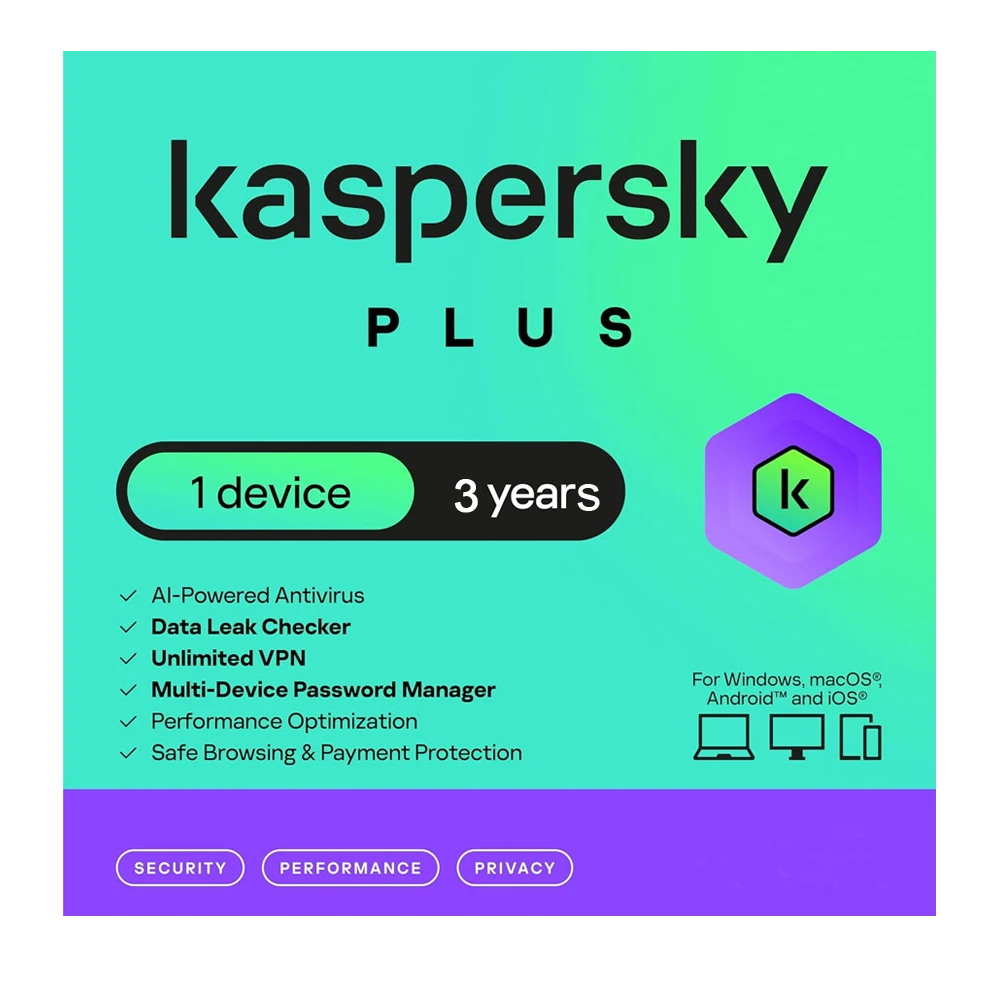 Kaspersky Plus Internet Security –  1 Device |  3 Years