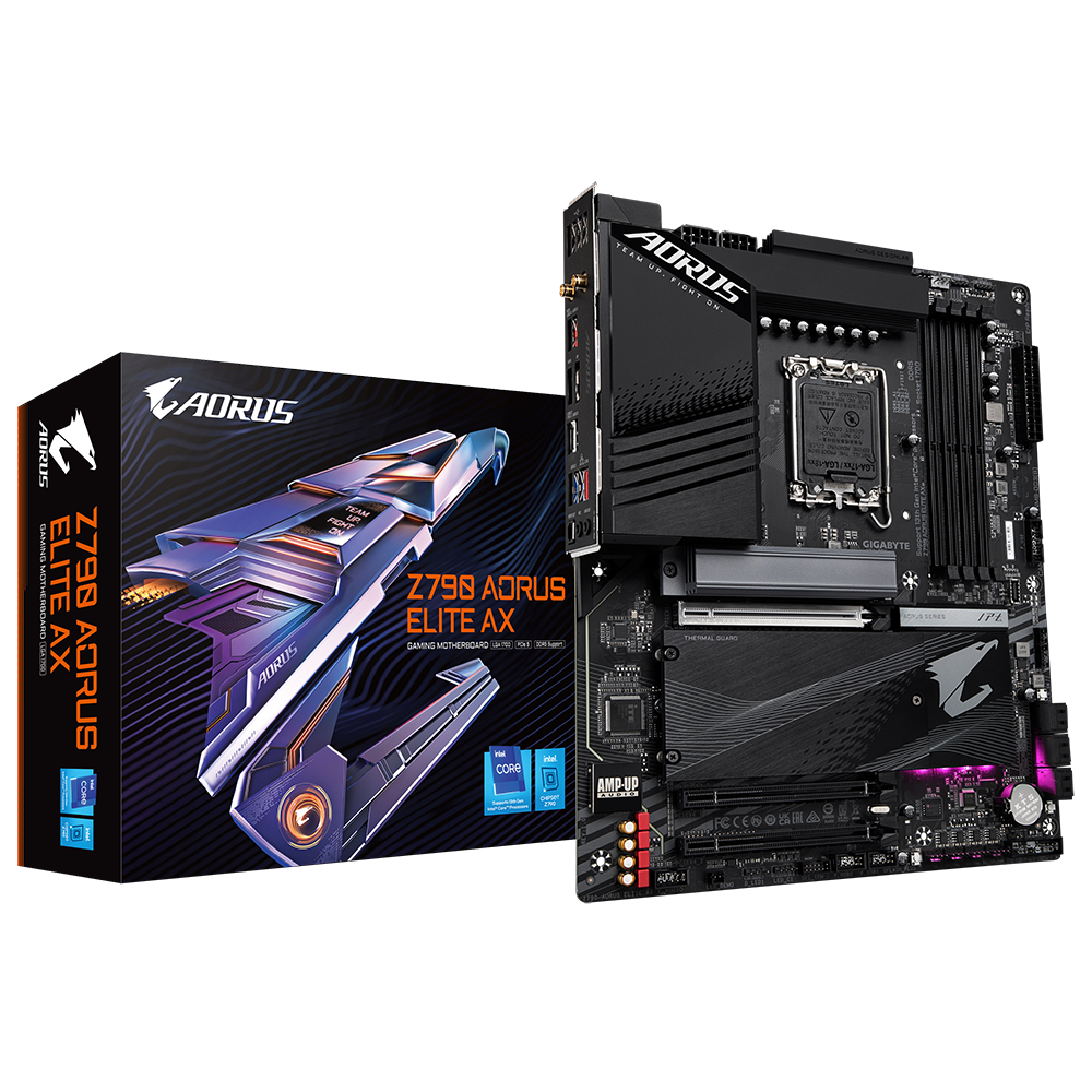 Z790 AORUS ELITE AX-01 GIGABYTE Z790 AORUS ELITE AX DDR5 MOTHERBOARD - Image 1