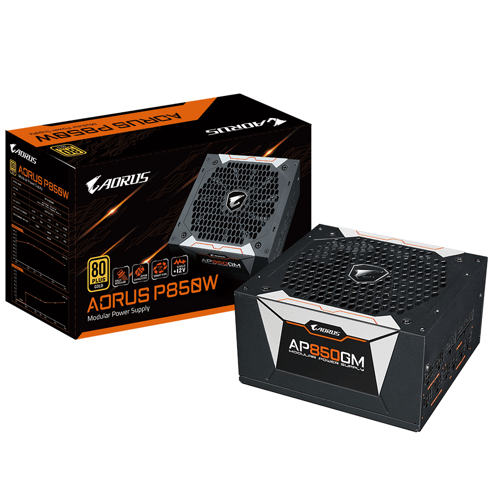1000 (1) Gigabyte AORUS P850W 80 Plus Gold Fully Modular Power Supply