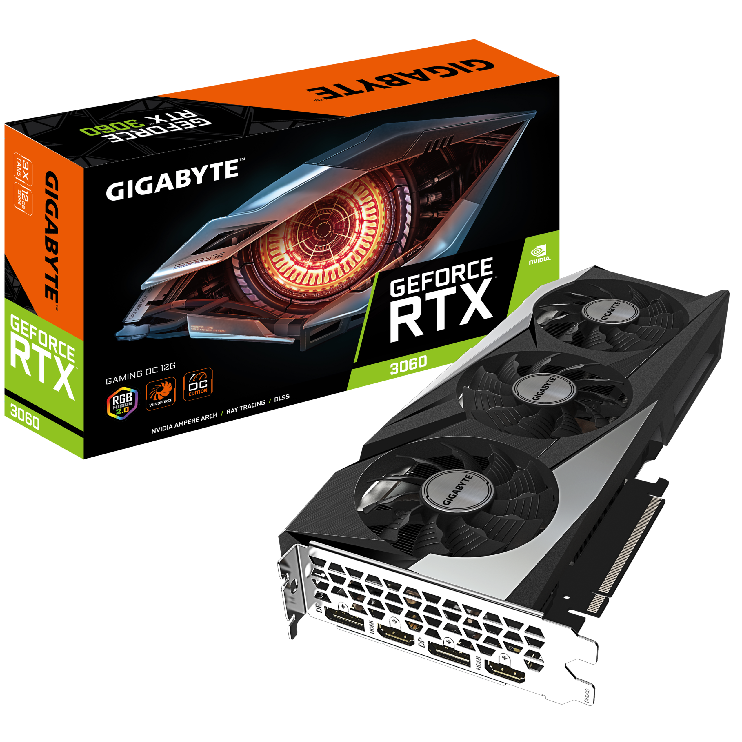 8 Gigabyte GeForce RTX 3060 GAMING OC 12GB