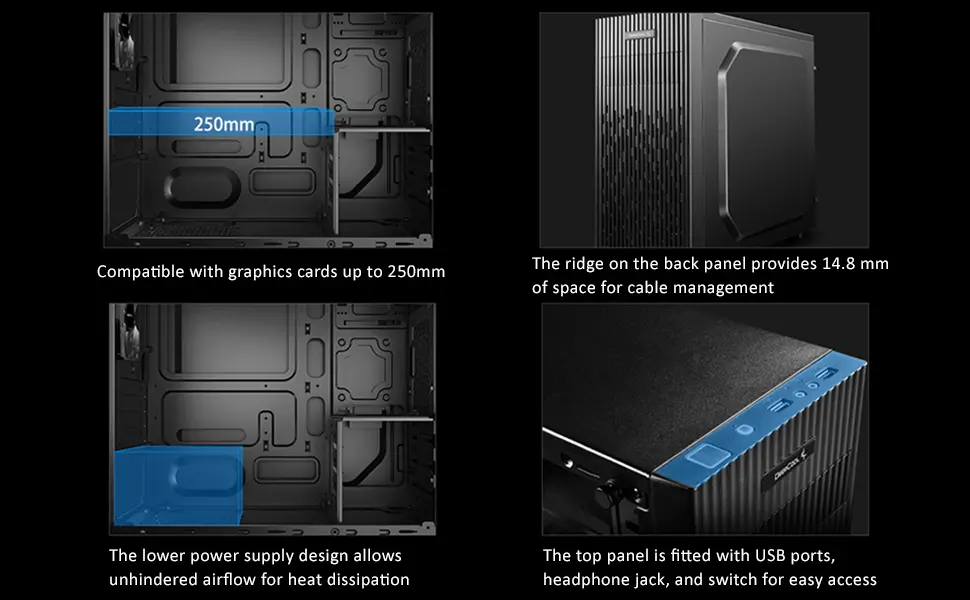 DEEPCOOL MATREXX 30 SI Mini Tower Casing winsoft 