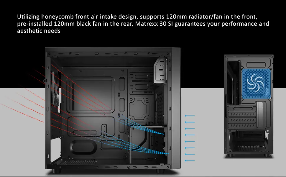 DEEPCOOL MATREXX 30 SI Mini Tower Casing winsoft 