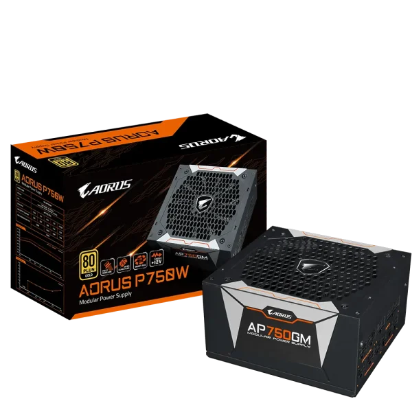 1000 (6) Gigabyte AORUS P750W 80+ GOLD Modular Power Supply