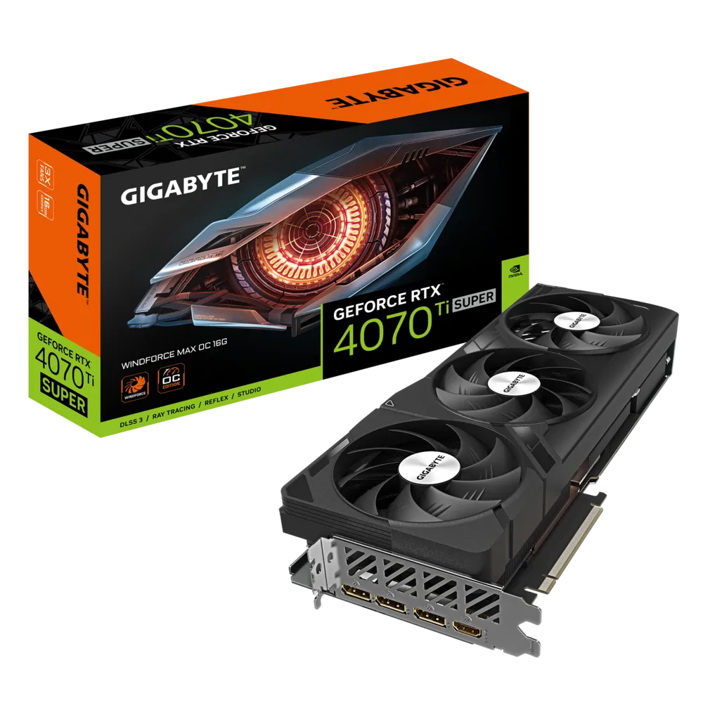 Gigabyte GeForce RTX 4070 Ti SUPER WINDFORCE MAX OC 16G Graphic Card