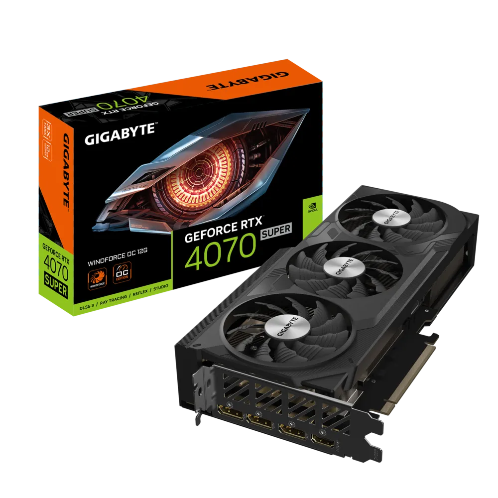 RTX™ 4070 SUPER WINDFORCE OC 12G Gigabyte GeForce RTX 4070 SUPER WINDFORCE OC 12G Graphics Card - Image 1