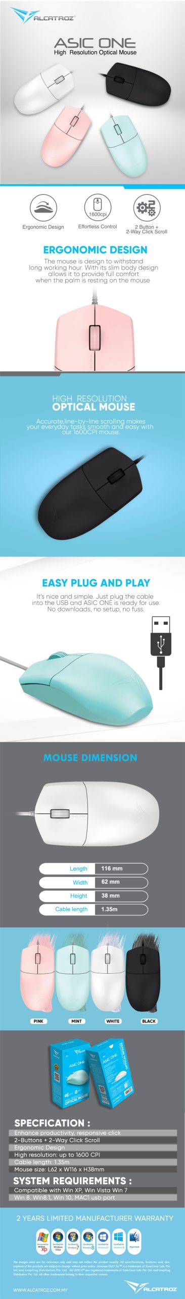 Alcatroz Asic One USB Optical Mouse 3 DzHq2oTq1640221727 scaled