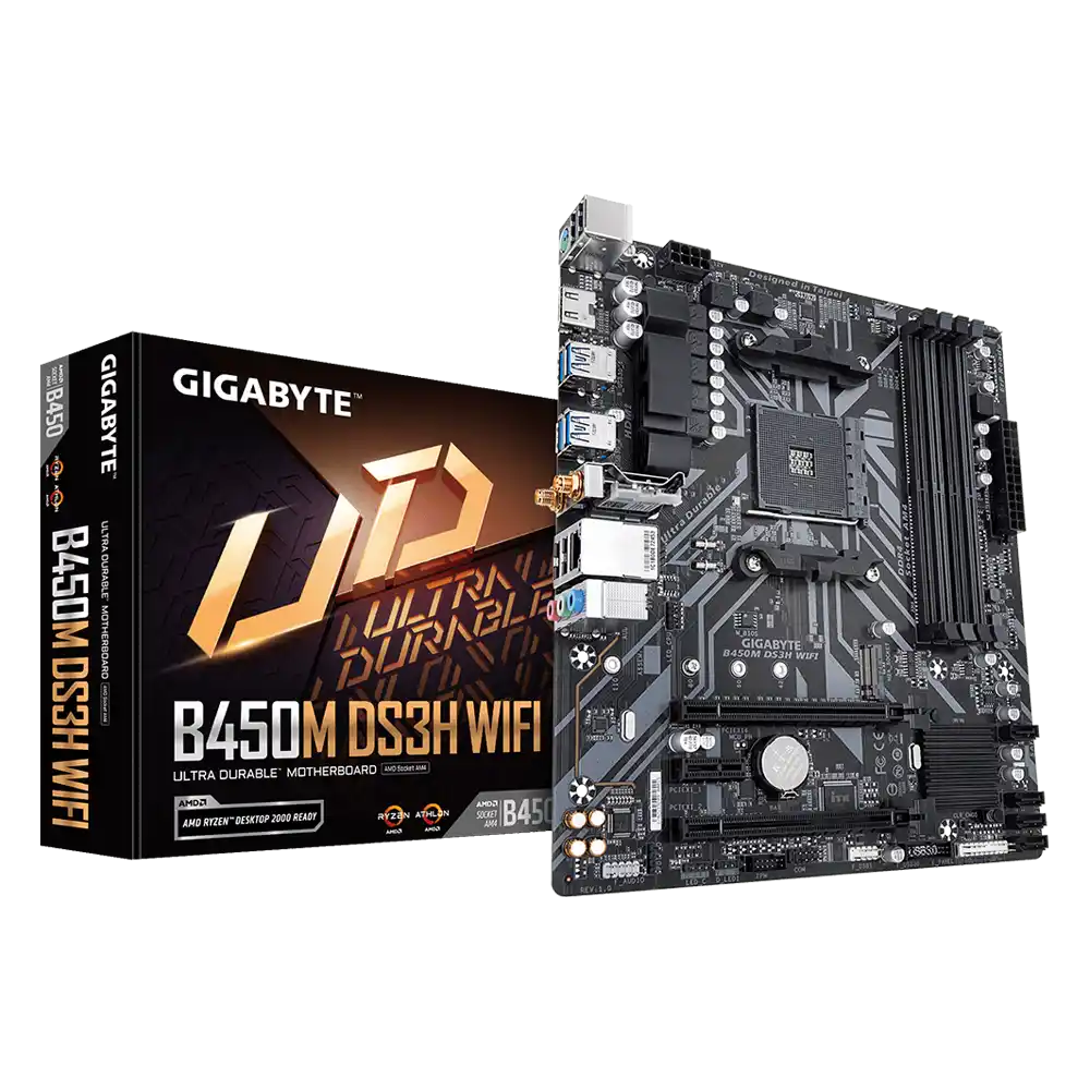 B450M DS3H WIFI-01 GIGABYTE B450M DS3H WIFI Motherboard