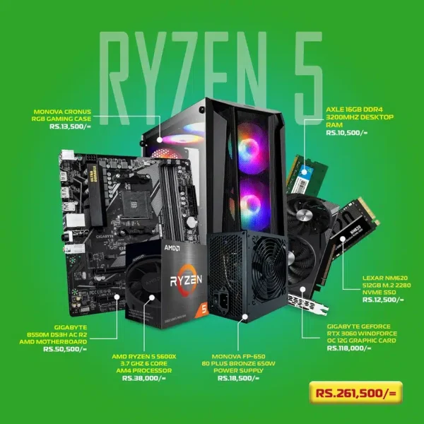 Ryzen 5 5600X Workstation PC - Sri Lanka Ryzen 5 5600X Workstation PC