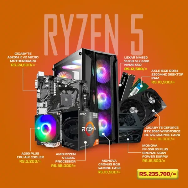 RYZEN 5 5600G  with RTX 3060 Budget PC Build